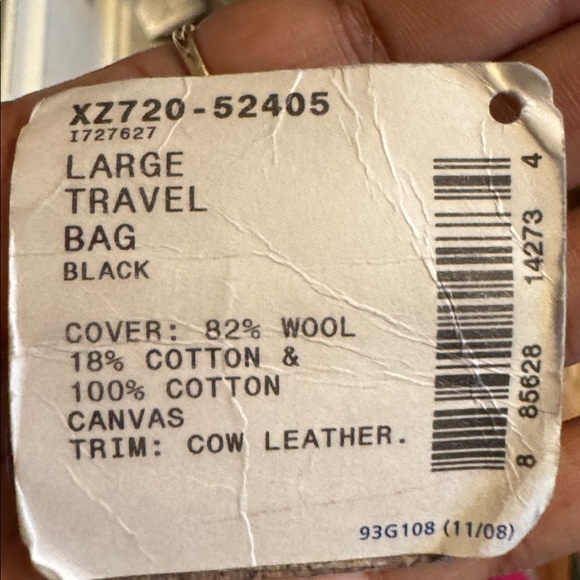 Jumbo family XL duffle tote bag wool Aztec purple red black orange boho travel - Picture 5 of 5